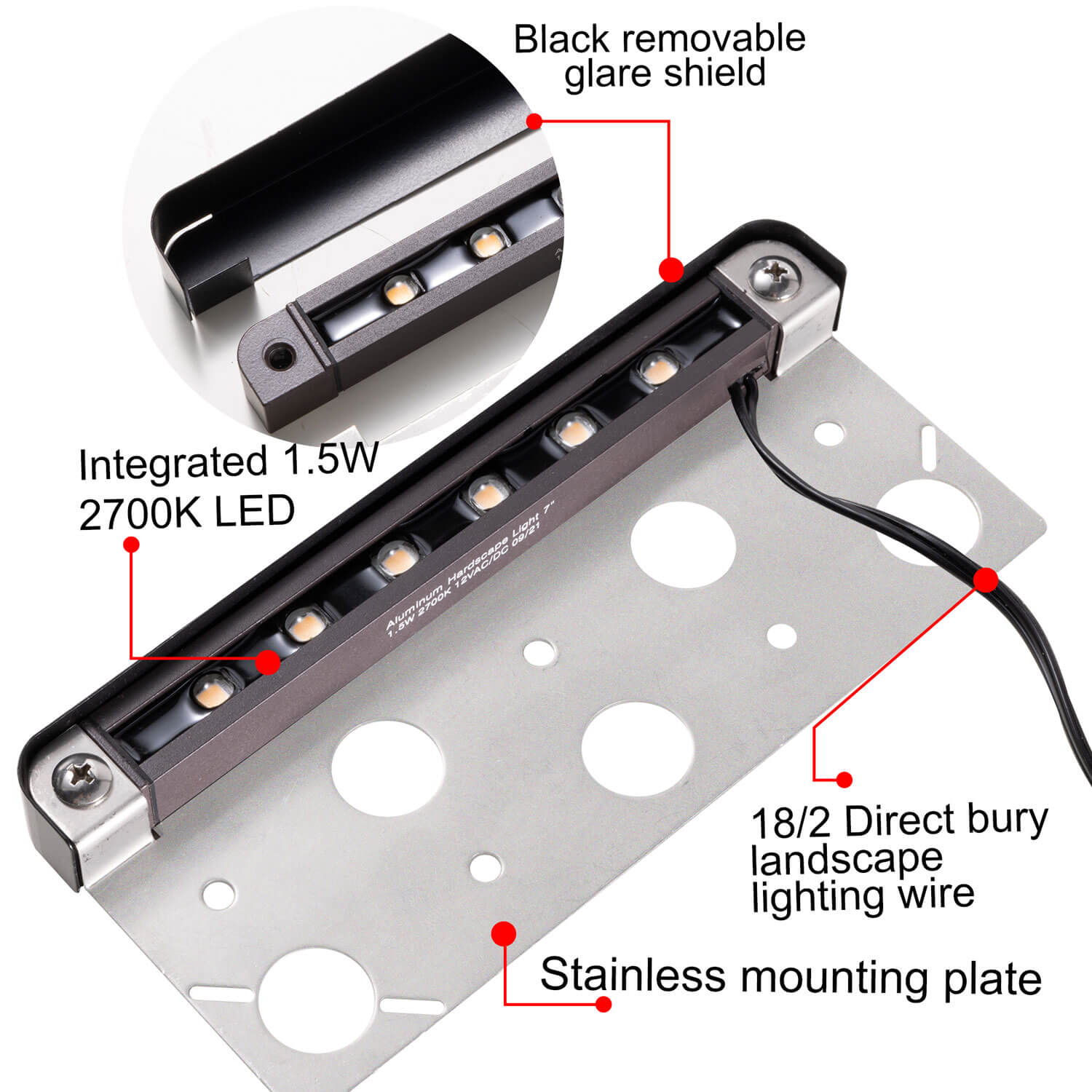 STB06 3W Low Voltage Retaining Wall Step Lights LED Hardscape
