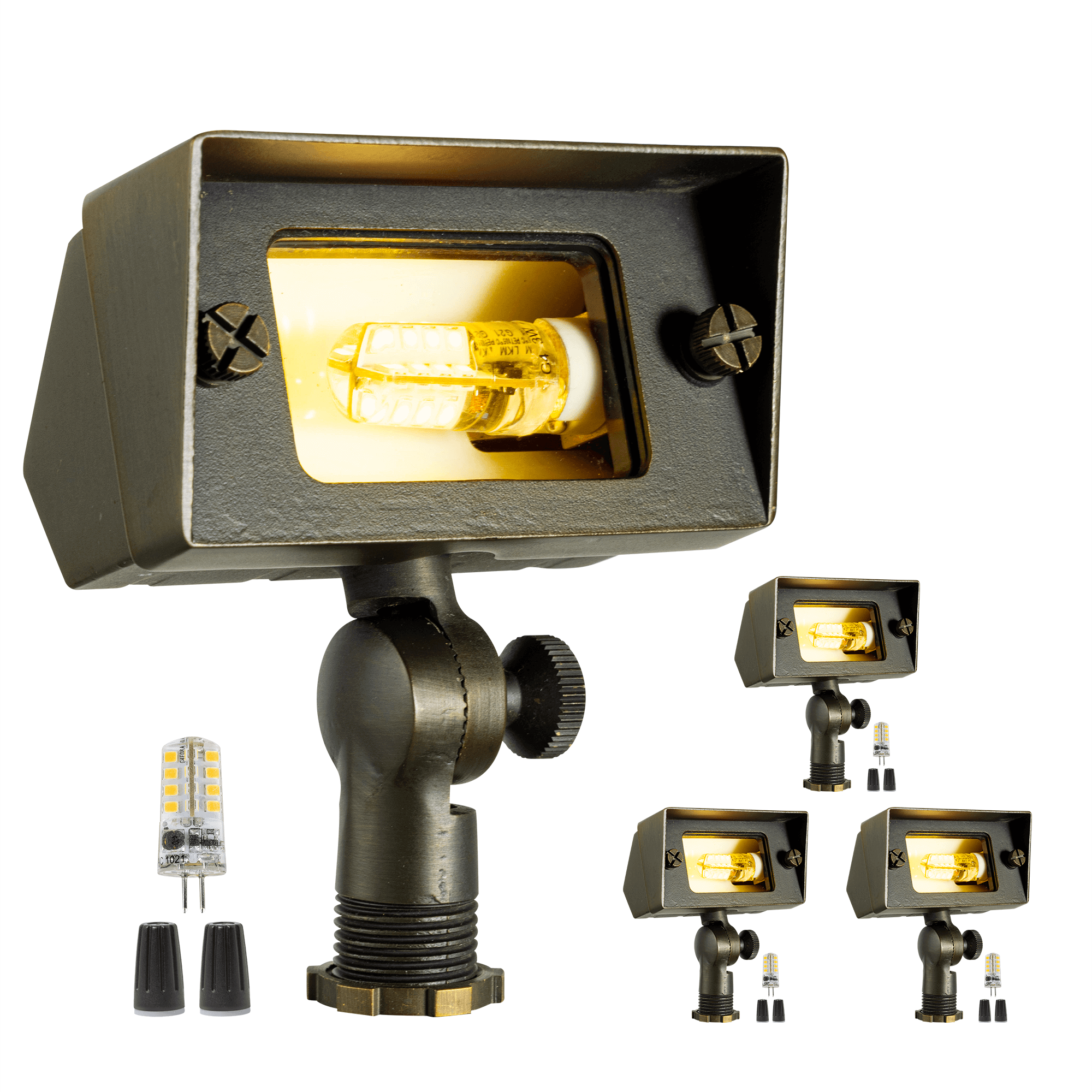 6 Pack Low Voltage Solid Brass Dark Bronze Magie Spot Light - Outdoor  Landscape Lighting