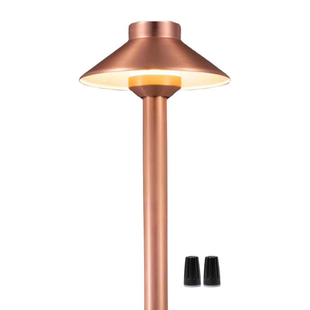 copper brass path light