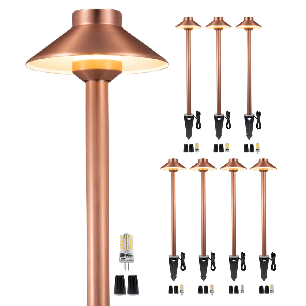 brass copper driveway light