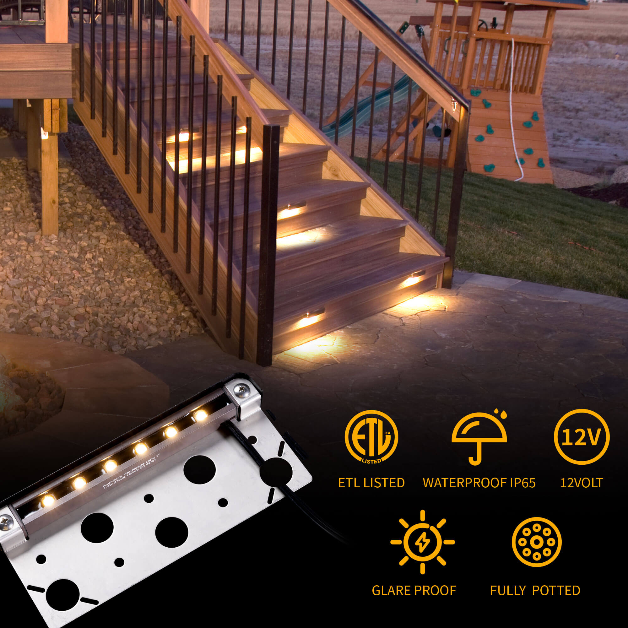 LED Hardscape Light,Cast Aluminum Housing Gardenreet – Gardenreet Lighting