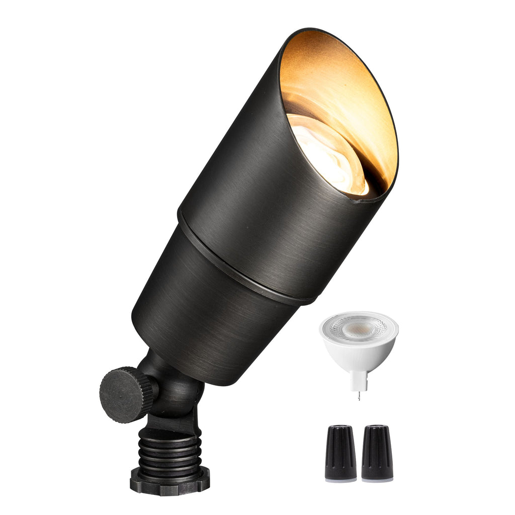 mini brass spotlight with mr16 bulb