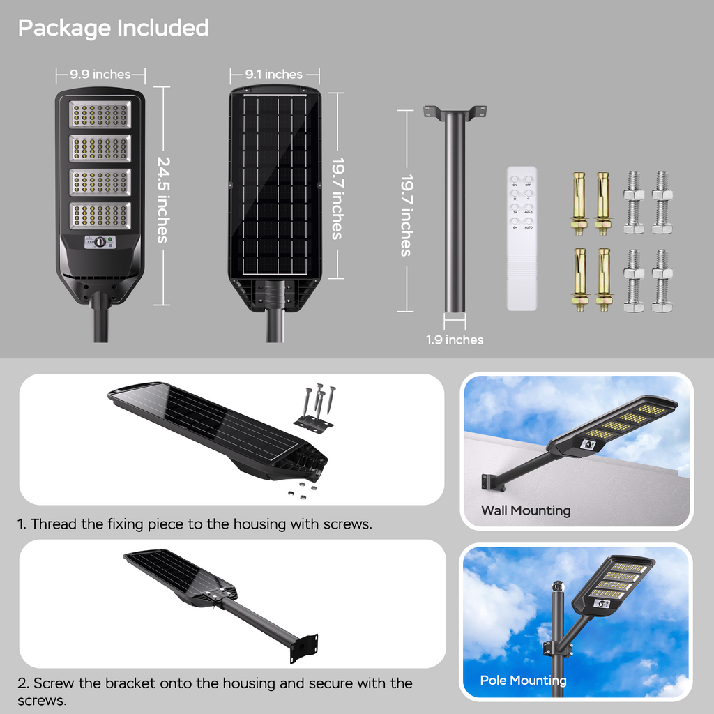 solar led streetlight for garage