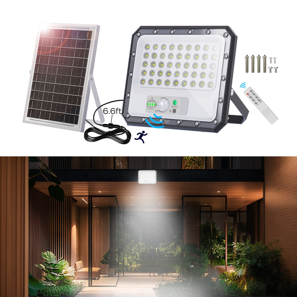 Solar motion sensor flood lights