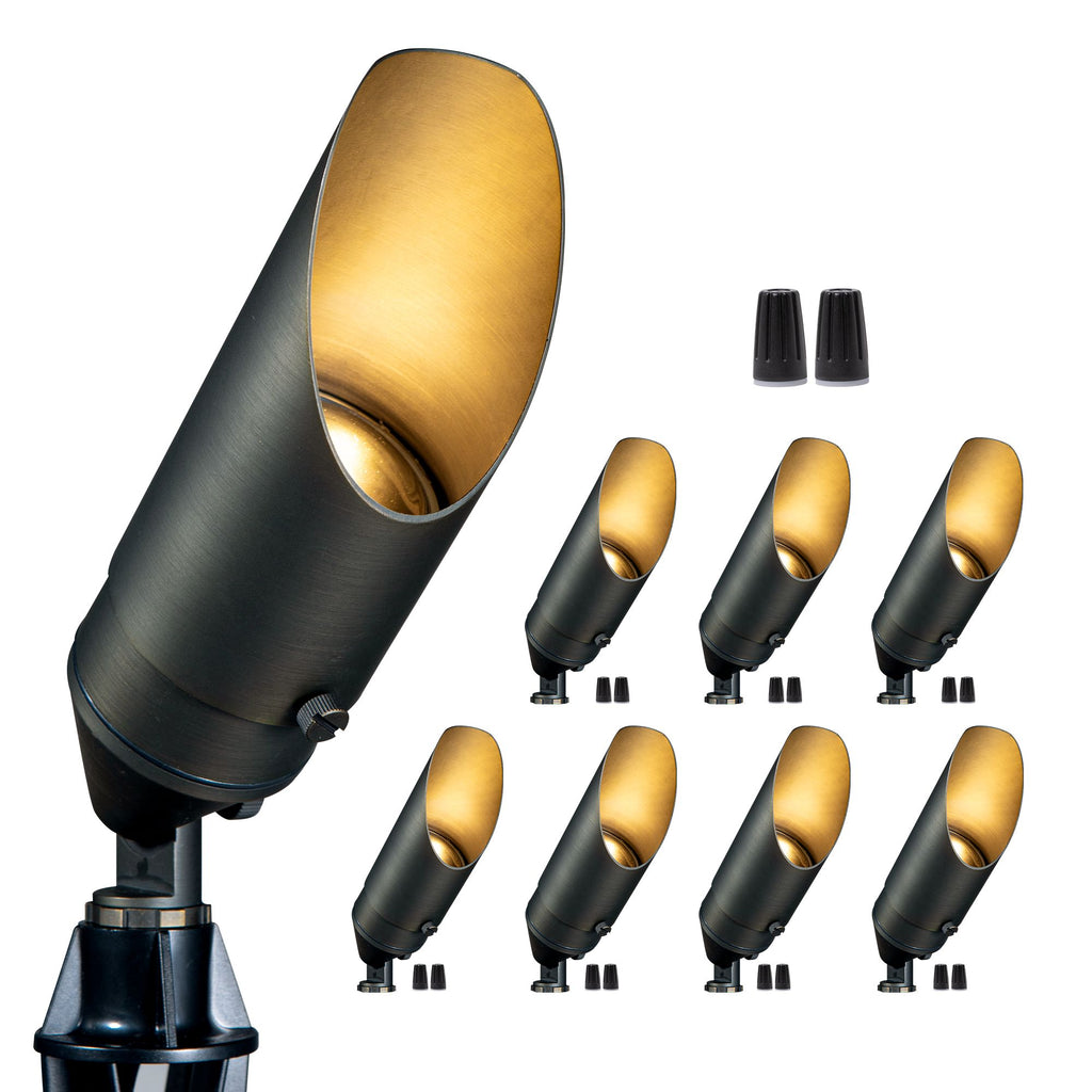 brass led spotlight 8 pack