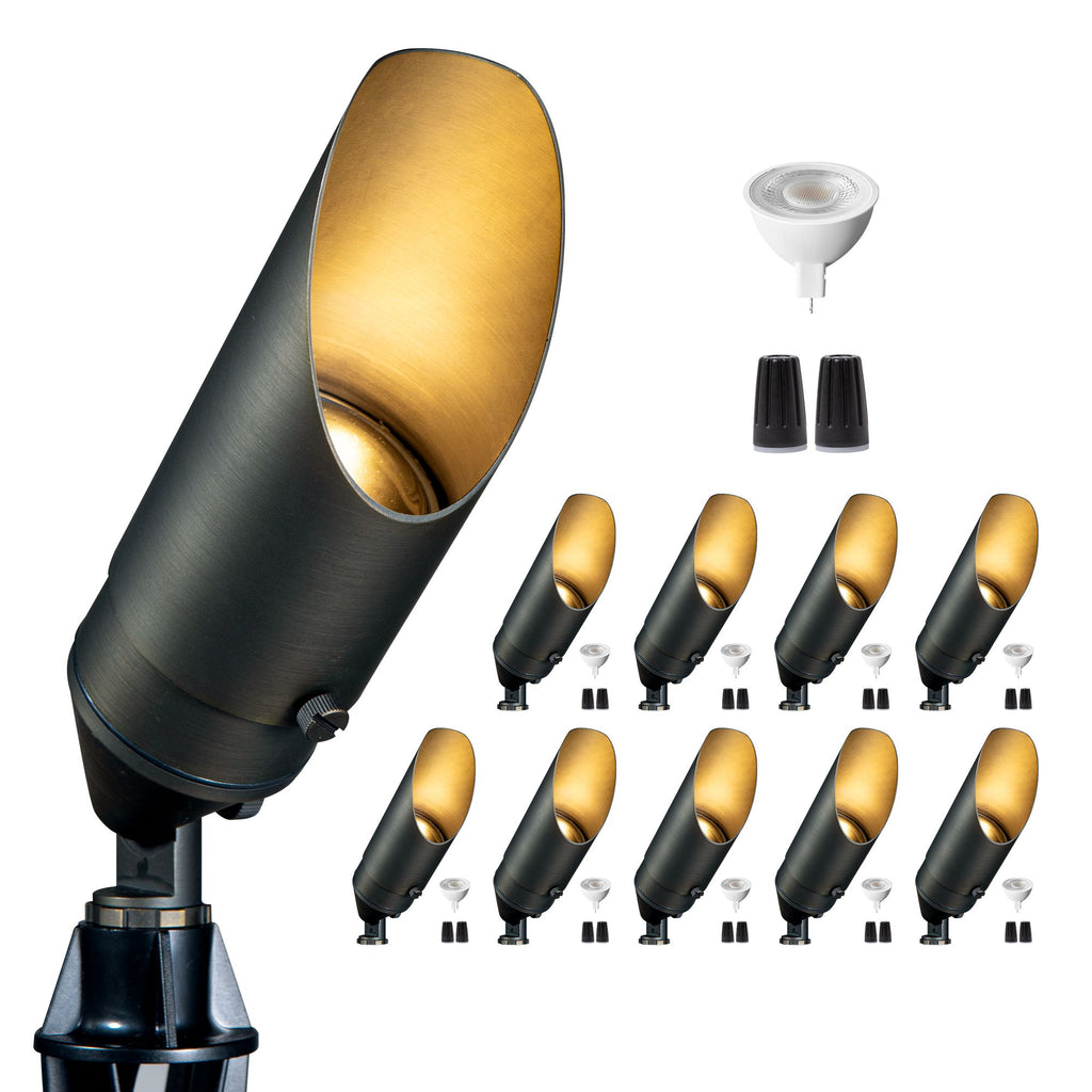 brass led stretchable spotlight with bulb