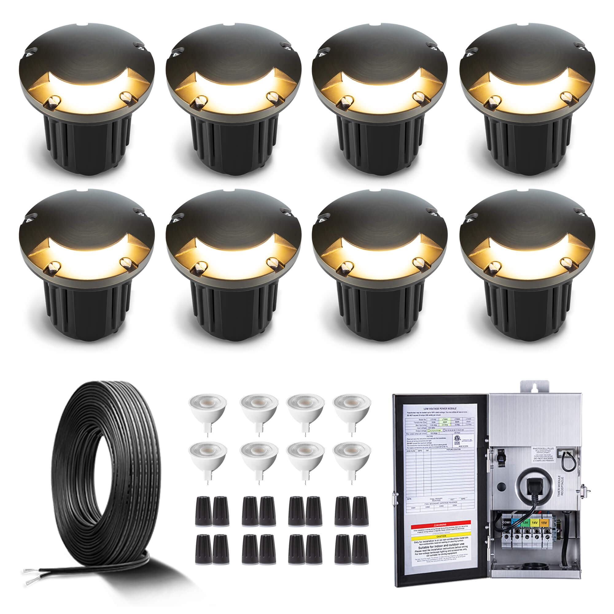 Light Well Rails Outdoor Brass Low Voltage Turret Well Lights Kits – Gardenreet Lighting
