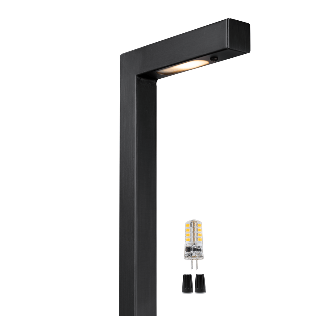 black modern brass landscape pathway light