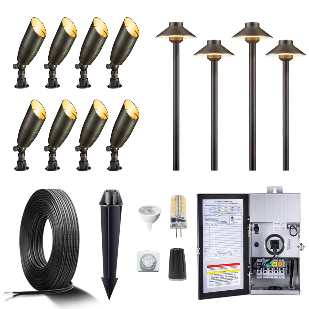 outdoor low voltage led landscape lighting kits