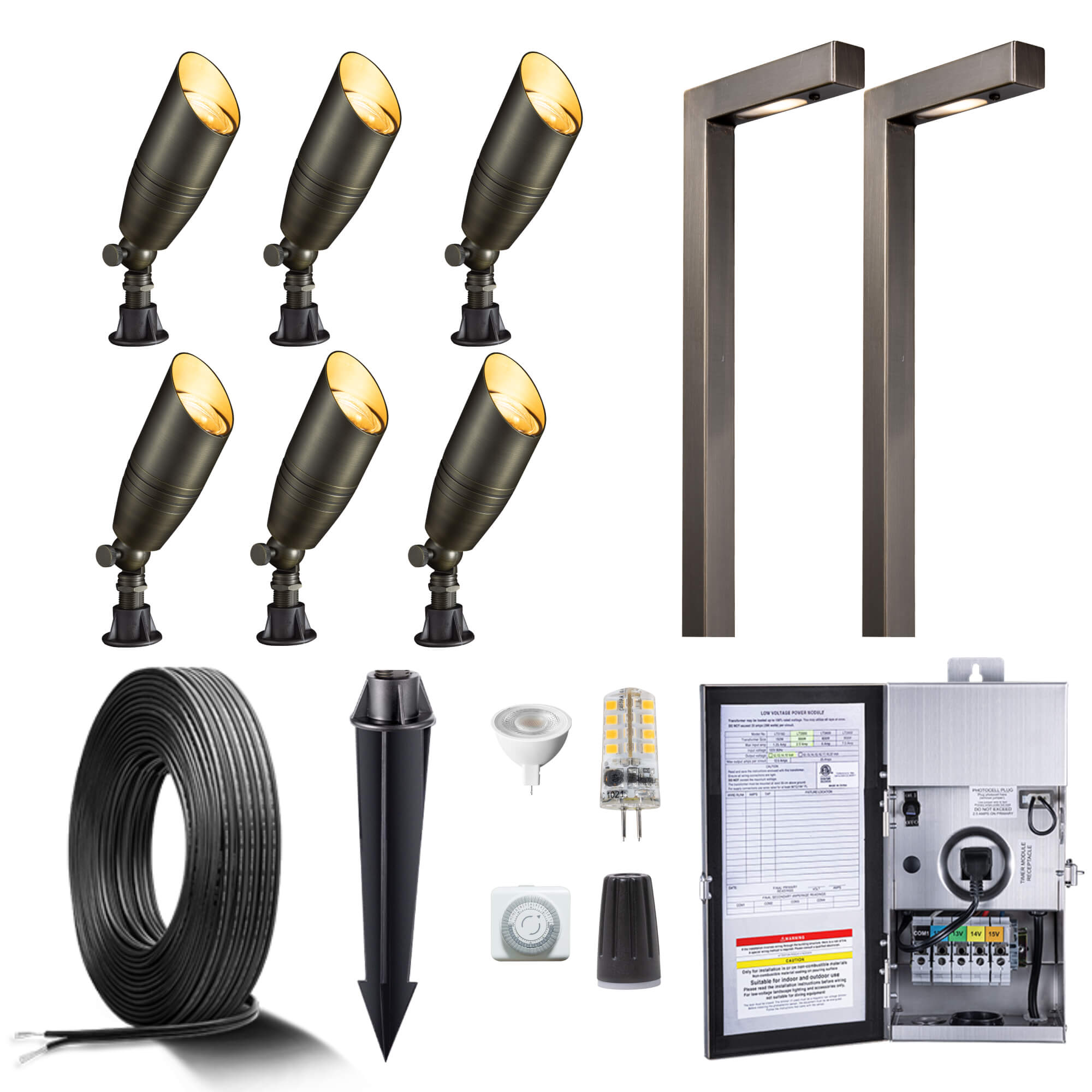 Electric Landscape Lights Sets Landscape Light Kits The Home Depot