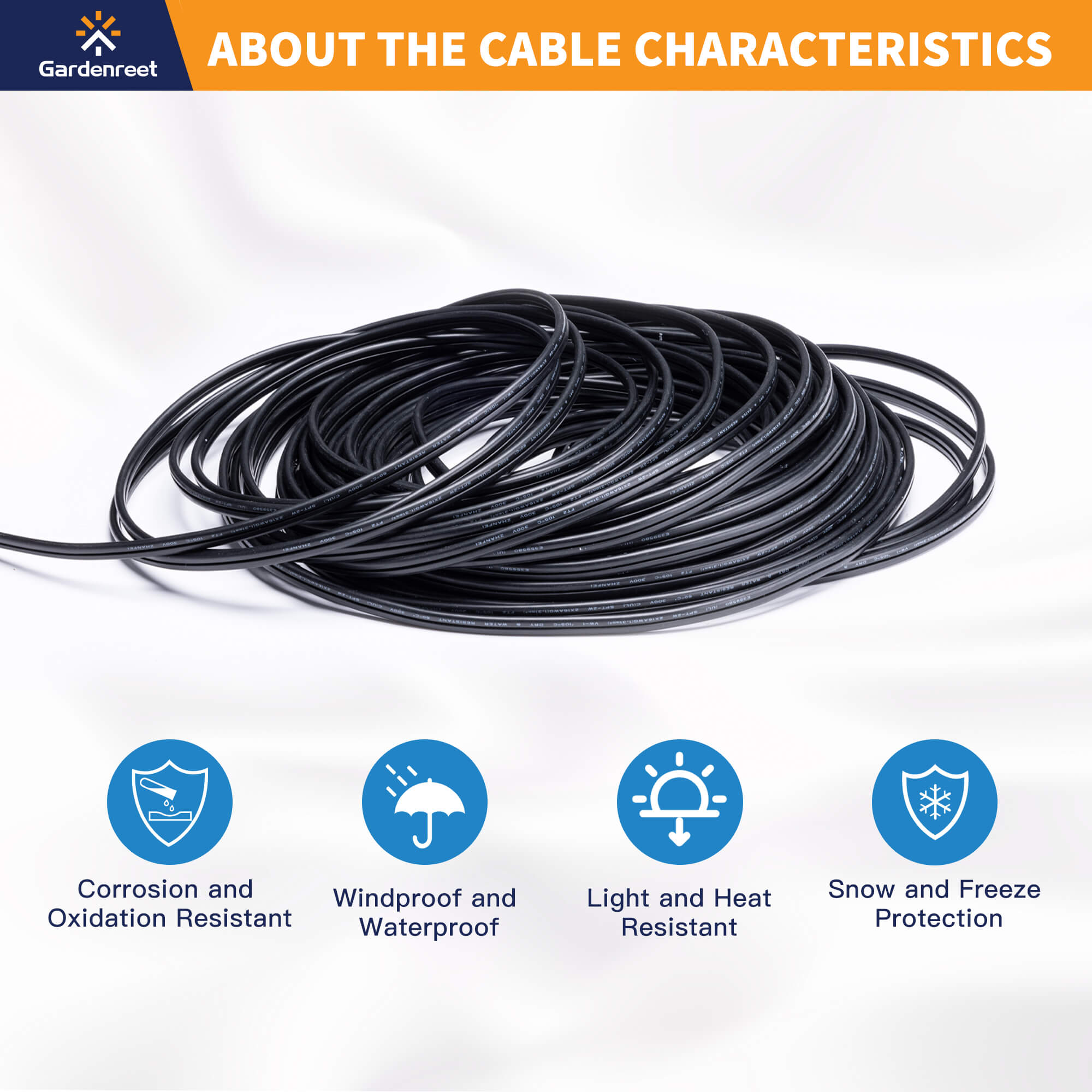 thumbnail image 2 of Iron Forge Tools 16/2 Low Voltage Landscape Wire - 100ft Spool With 16 FREE Connectors 2 of 2